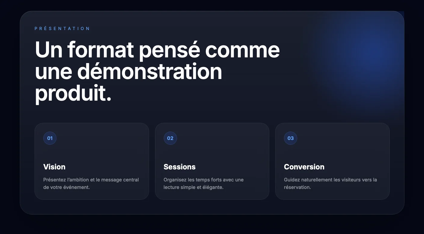 EventFlow - section Presentation