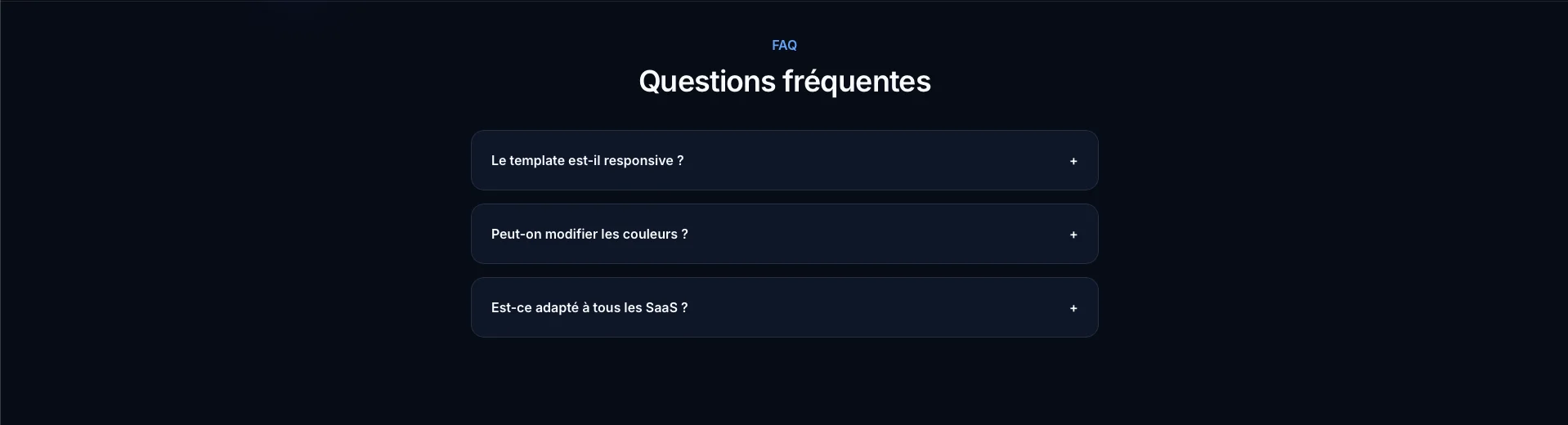 SaaSFlow - section FAQ